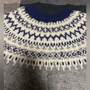 Beautiful Fairisle Sweater, Handmade, Size Large